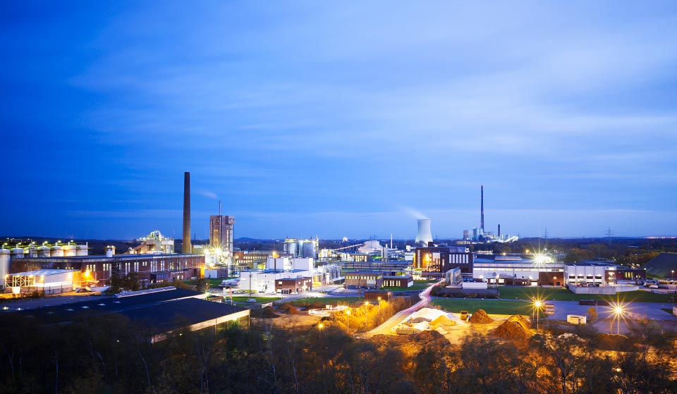 Nachtaufnahme REMONDIS Lippewerk